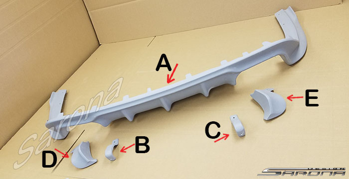 Custom Dodge Durango  SUV/SAV/Crossover Rear Lip/Diffuser (2017 - 2024) - $790.00 (Part #DG-012-RA)